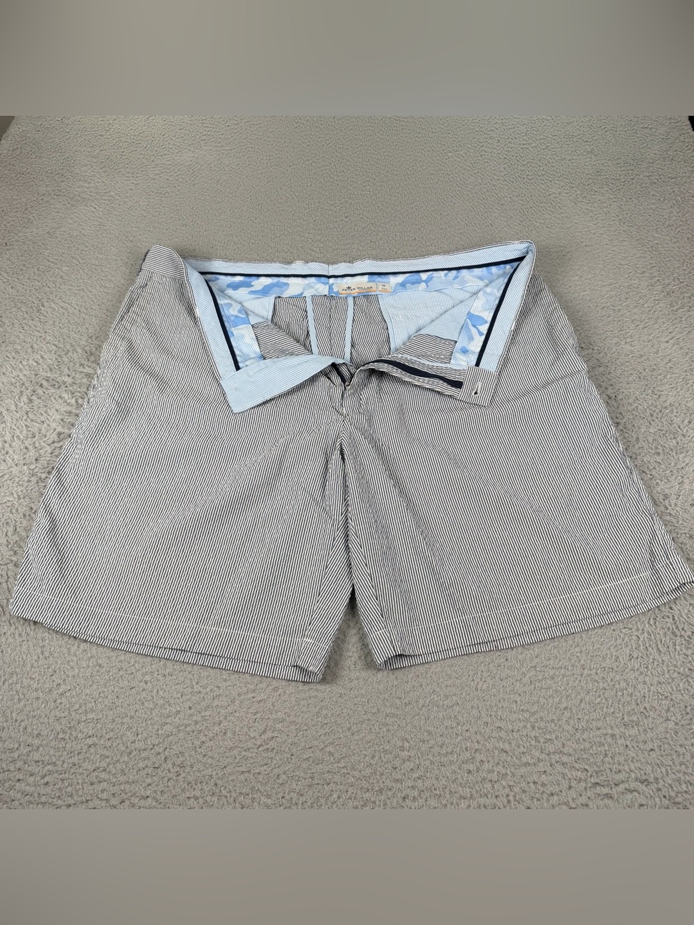 Peter Millar Featherweight Shorts Mens 40 Striped Seersucker Performance Golf